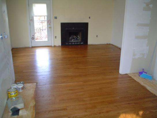 Red Oak Floor install and finish Frederick MD